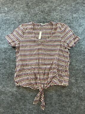 Madewell Colorful Gingham NWT Cotton Top CCC